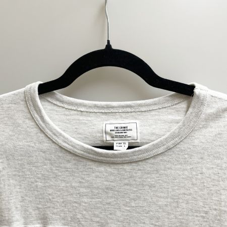  CRIMIE クライミー メンズ 七分袖 カットソー サイズXL CRA1-CCS1-FB01 ライトグレー