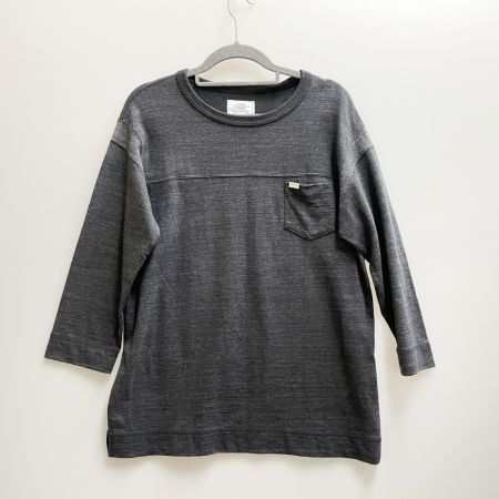  THECRIMIE メンズ 七分袖 カットソー サイズL CR01-01K5-CH04 ブラック