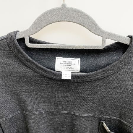  THECRIMIE メンズ 七分袖 カットソー サイズL CR01-01K5-CH04 ブラック