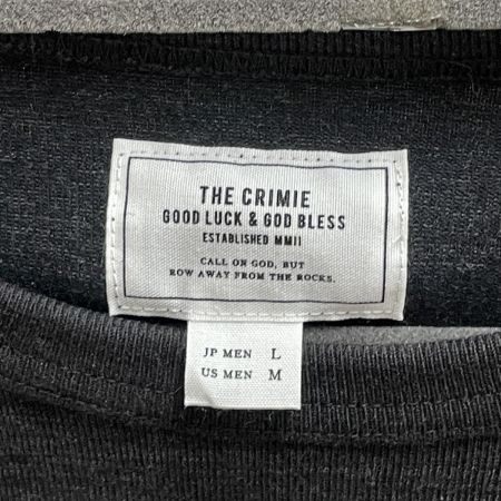  THECRIMIE メンズ 七分袖 カットソー サイズL CR01-01K5-CH04 ブラック