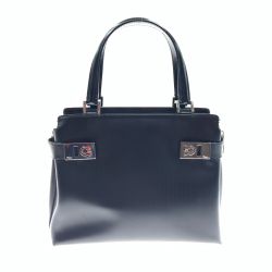 〇〇 Salvatore Ferragamo サルヴァトーレフェラガモ ガンチーニ ハンドバッグ AQ-21 016 ブラック Bランク