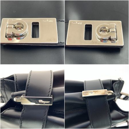  Salvatore Ferragamo サルヴァトーレフェラガモ ガンチーニ ハンドバッグ AQ-21 016 ブラック