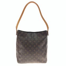 〇〇 LOUIS VUITTON ルイヴィトン モノグラム ルーピングGM ショルダーバッグ M51145 ブラウン Bランク