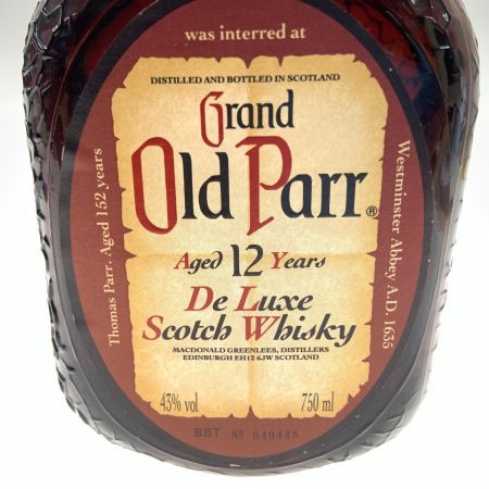  Grand Old Parr オールドパー 12年 750ｍl 43% スコッチ ウイスキー 未開栓