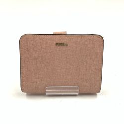 〇〇 FURLA フルラ 二つ折り財布 コンパクトウォレット ピンク Bランク