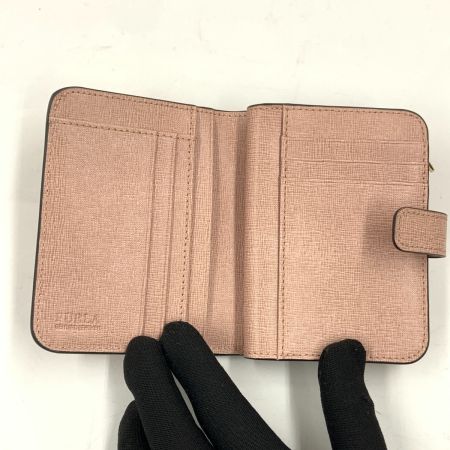  FURLA フルラ 二つ折り財布 コンパクトウォレット ピンク