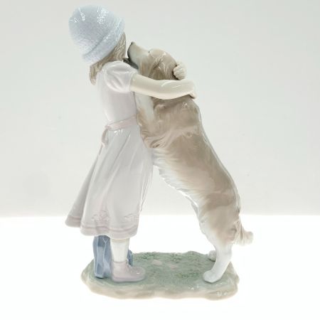 LLADRO リヤドロ 待ってたよ 犬 少女 フィギュリン 置物 陶器