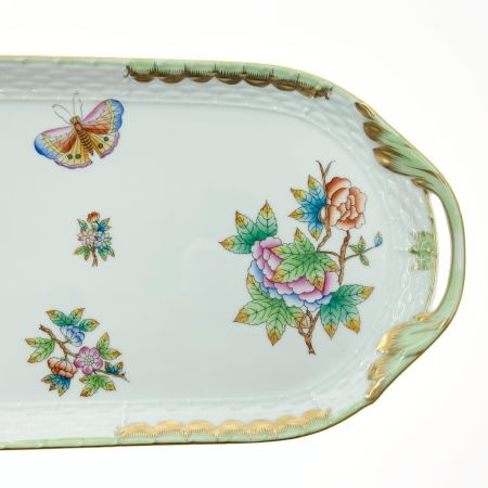  Herend ヘレンド クイーン ヴィクトリア ブーケ サービストレイ サービングプレート 50cm