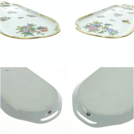  Herend ヘレンド クイーン ヴィクトリア ブーケ サービストレイ サービングプレート 50cm