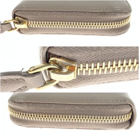  PRADA プラダ サフィアーノレザー 財布 ラウンドファスナー 長財布 1ML506  ベージュ