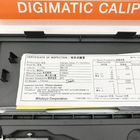  Mitutoyo スーパキャリパ デジタルノギス CD67-SS15PS 現状渡し