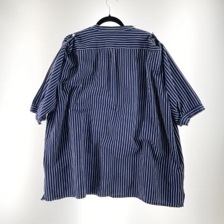  modAS モダス メンズ シャツ フィッシャーマンシャツ ストライプ リメイク品 ネイビー