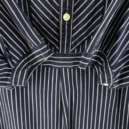  modAS モダス メンズ シャツ フィッシャーマンシャツ ストライプ リメイク品 ネイビー