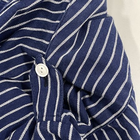  modAS モダス メンズ シャツ フィッシャーマンシャツ ストライプ リメイク品 ネイビー