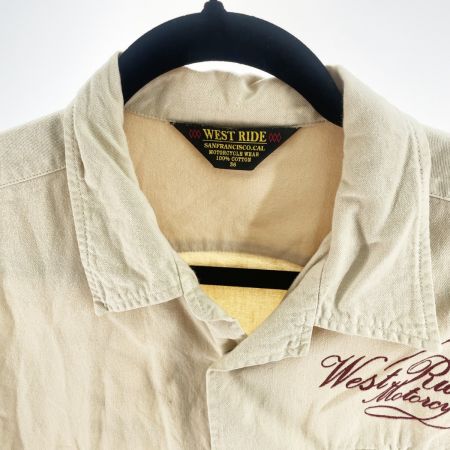  WEST RIDE ウエストライド メンズ 半袖シャツ サイズ38 ベージュ