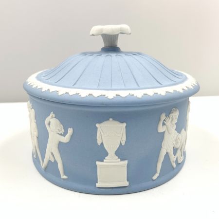 Wedgwood ウェッジウッド ジャスパー トリンケットボックス 小物入れ ブルー