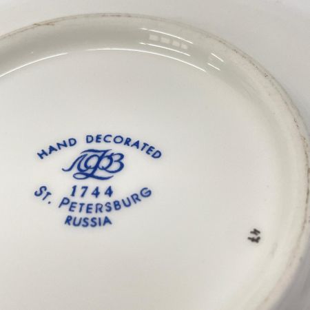  Imperial Porcelain ロモーノ・ソフ ピンクローズ トリオセット カップ・ソーサー・デザートプレート