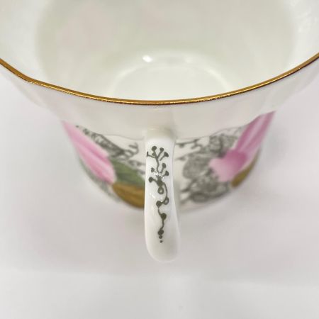  Imperial Porcelain ロモーノ・ソフ ピンクローズ トリオセット カップ・ソーサー・デザートプレート