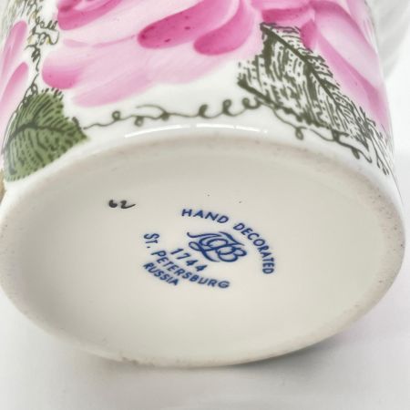  Imperial Porcelain ロモーノ・ソフ ピンクローズ トリオセット カップ・ソーサー・デザートプレート