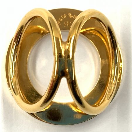  CELINE セリーヌ GP ロゴ サークル スカーフリング ゴールド