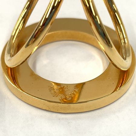  CELINE セリーヌ GP ロゴ サークル スカーフリング ゴールド