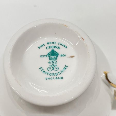 Crown Staffordshire 食器 カップ&ソーサー＆プレート トリオ 英国ヴィンテージ