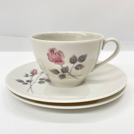 ROYAL DOULTON ロイヤルドルトン PILLAR ROSE カップ&ソーサー&ケーキプレート(トリオ) 廃版