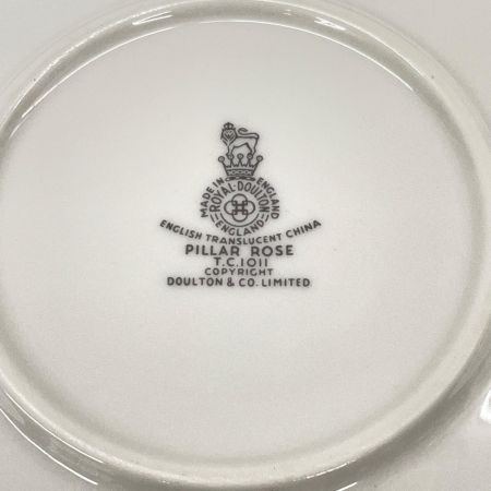 ROYAL DOULTON ロイヤルドルトン PILLAR ROSE カップ&ソーサー&ケーキプレート(トリオ) 廃版