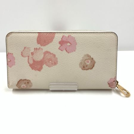  COACH コーチ ロング ジップ アラウンド ウォレット フローラル プリント CR625 ホワイト