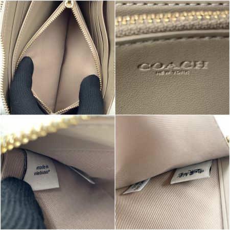  COACH コーチ ロング ジップ アラウンド ウォレット フローラル プリント CR625 ホワイト