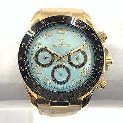 〇〇 ROOSTER クロノグラフ クォーツ腕度時計 RS-1008 ブラック x ゴールド Bランク