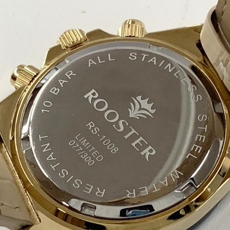  ROOSTER クロノグラフ クォーツ腕度時計 RS-1008 ブラック x ゴールド