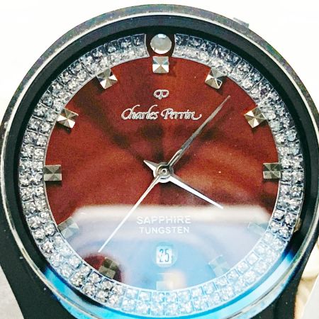  Charles Perrin シャルルぺリン シャルル ペリン クォーツ腕時計  ES-6605M ブラウン