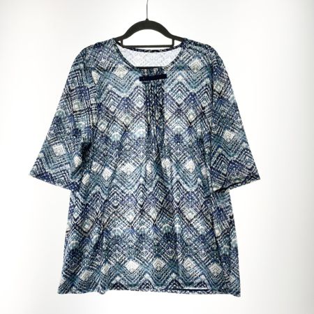  里麻 レディース  カットソー サイズLL ブルー