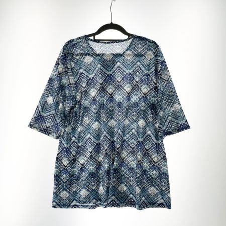  里麻 レディース  カットソー サイズLL ブルー