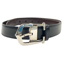 〇〇 Cartier カルティエ C アロンジェ カーフ レザー ベルト ブラック Bランク