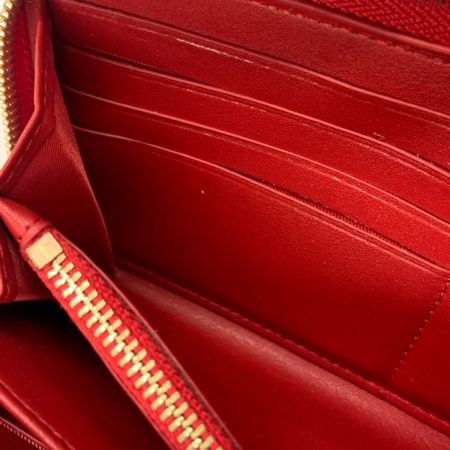  COACH コーチ ロング ジップ アラウンド ウォレット シグネチャー キャンバス 長財布 C4452 ブラウン×レッド x レッド