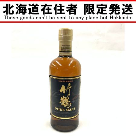 【北海道内限定発送】 TAKETSURU 竹鶴/ニッカウイスキー PURE MALT ピュアモルト ウィスキー 箱無し 700ml 43% 未開栓
