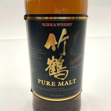 【北海道内限定発送】 TAKETSURU 竹鶴/ニッカウイスキー PURE MALT ピュアモルト ウィスキー 箱無し 700ml 43% 未開栓
