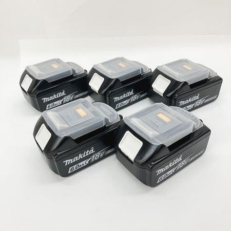  MAKITA マキタ 純正 18v 6.0Ah リチウムイオンバッテリ 5個セット BL1860B ブラック 未使用品