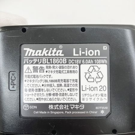 MAKITA マキタ 純正 18v 6.0Ah リチウムイオンバッテリ 5個セット BL1860B ブラック 未使用品
