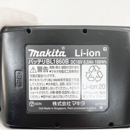  MAKITA マキタ 純正 18v 6.0Ah リチウムイオンバッテリ 5個セット BL1860B ブラック 未使用品