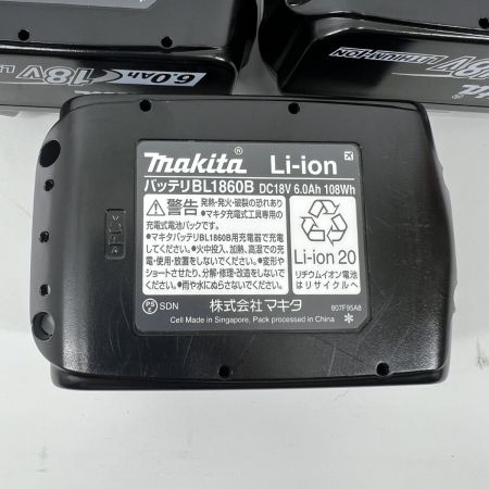  MAKITA マキタ 純正 18v 6.0Ah 5個セットリチウムイオンバッテリ BL1860B ブラック 未使用品