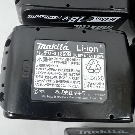  MAKITA マキタ 純正 18v 6.0Ah 5個セットリチウムイオンバッテリ BL1860B ブラック 未使用品