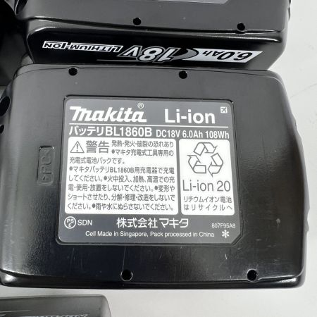  MAKITA マキタ 純正 18v 6.0Ah 5個セットリチウムイオンバッテリ BL1860B ブラック 未使用品