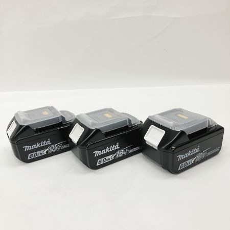  MAKITA マキタ 純正 18v 6.0Ah リチウムイオンバッテリ 3個セット BL1860B ブラック 未使用品