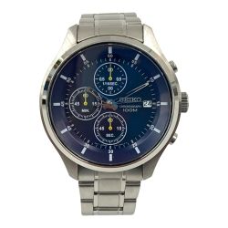 〇〇 SEKO クロノグラフ クォーツ 腕時計 SKS537  シルバー  Bランク