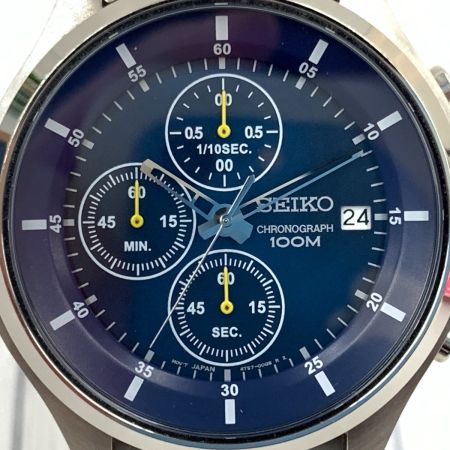  SEKO クロノグラフ クォーツ 腕時計 SKS537  シルバー 