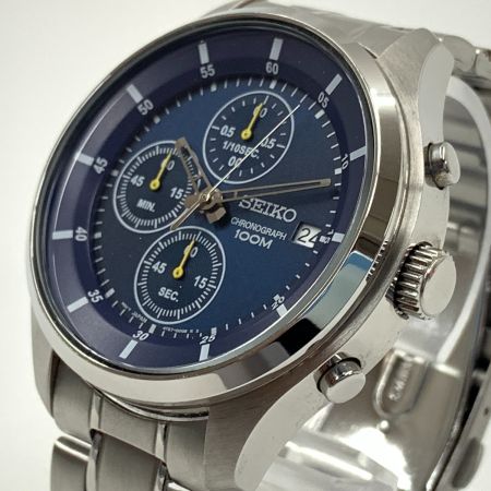  SEKO クロノグラフ クォーツ 腕時計 SKS537  シルバー 
