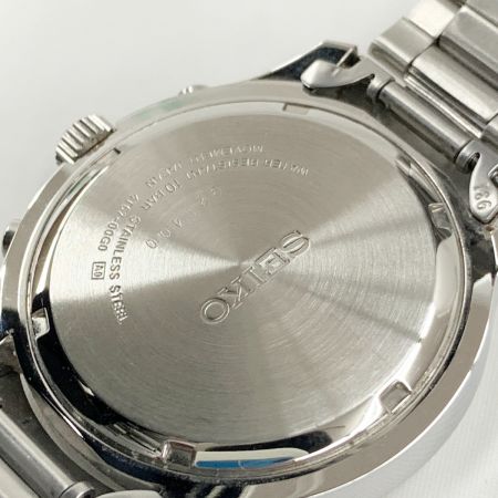  SEKO クロノグラフ クォーツ 腕時計 SKS537  シルバー 